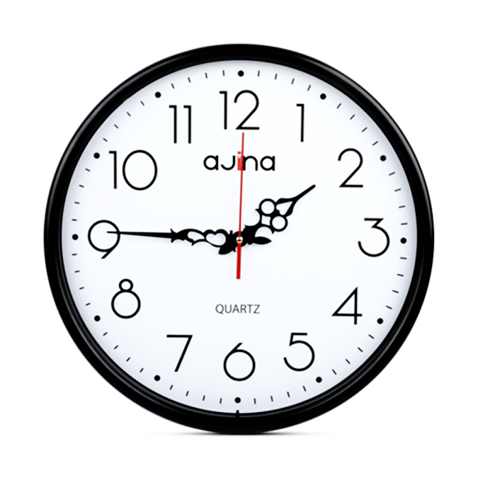 Ajina Super Wall Clock Round - Black