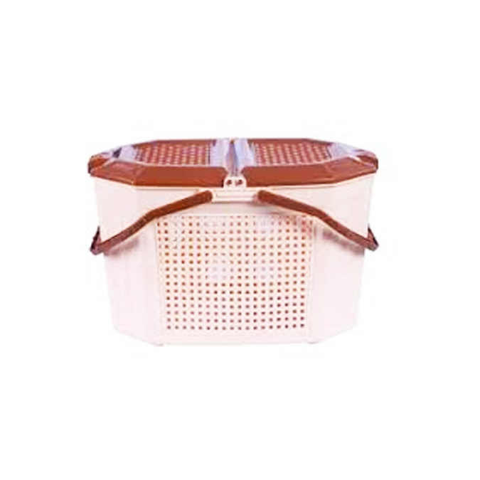 Family Basket - Cream & Brown